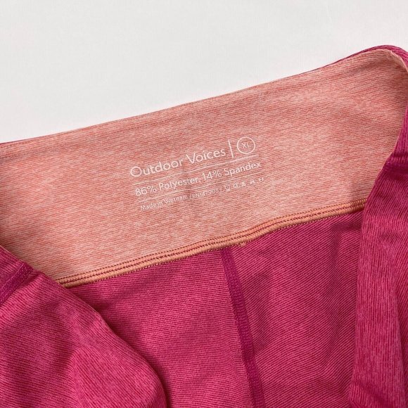 Outdoor Voices 7/8 Leggings Pockets Stretch‎ Yoga Gym Spring Pink Women XL NWOT - Picture 10 of 11